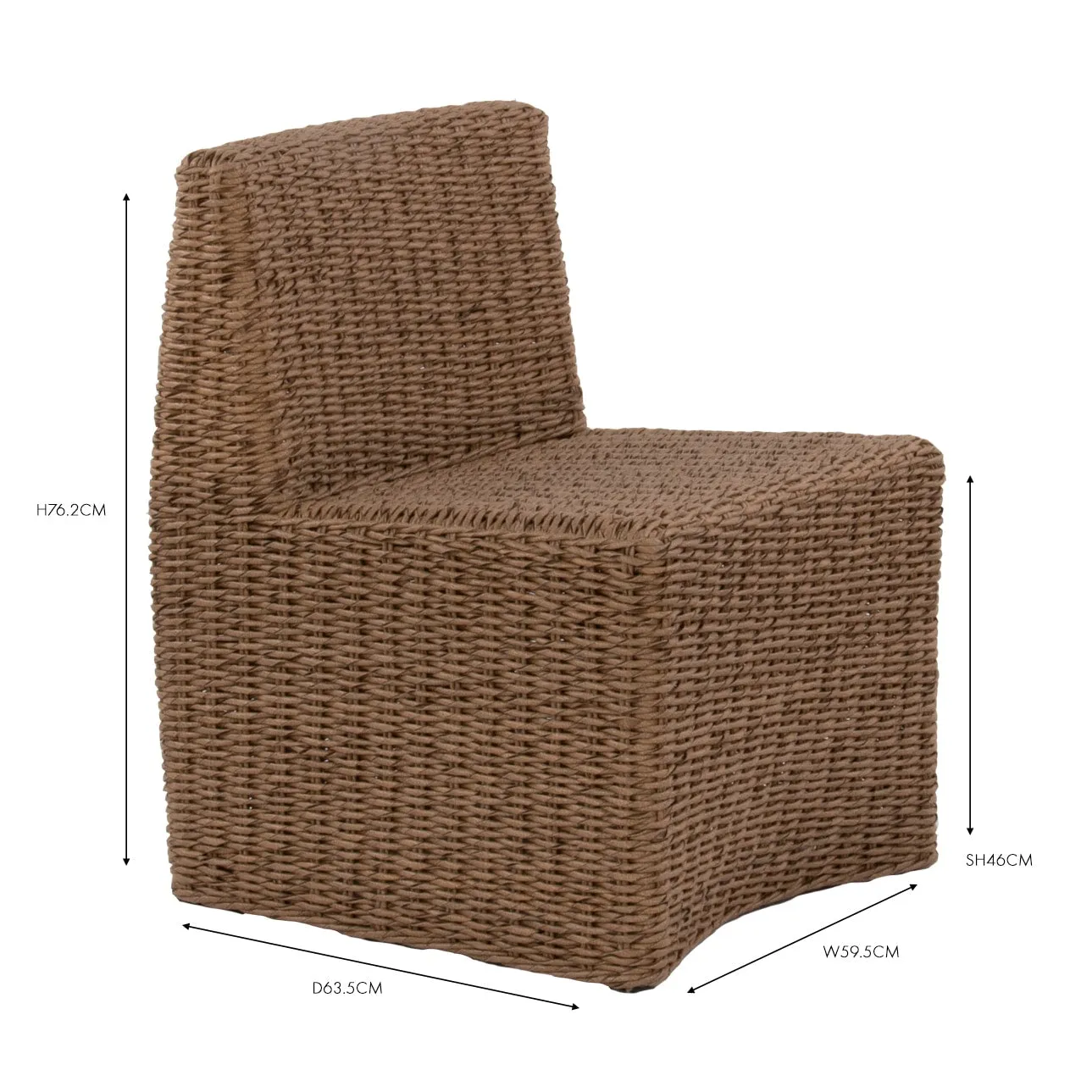 Albert Outdoor Wicker Dining Side Chair