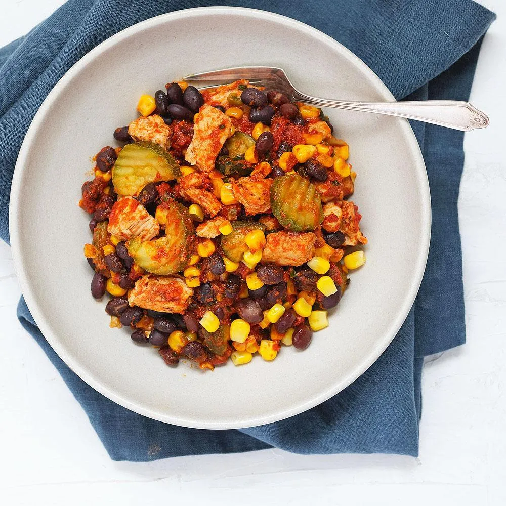 BBQ Chicken with Vegetables & Brown Rice