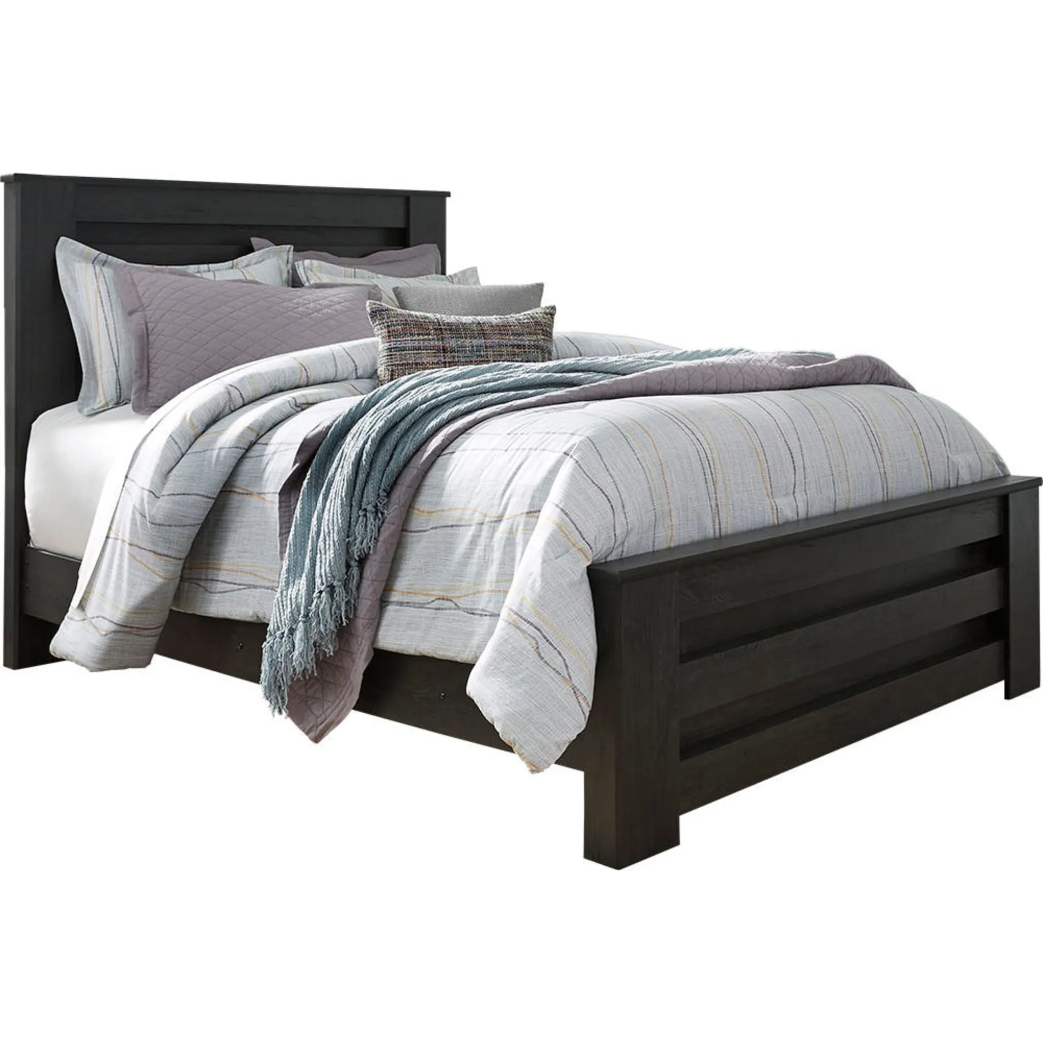 Brinxton 6 Piece Queen Panel Bedroom - Charcoal