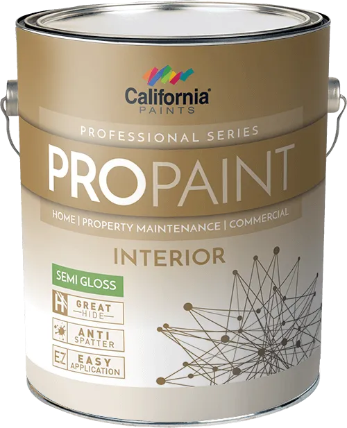 California Products ProPaint Interior Paint Semi Gloss Superhide White 5 Gallon