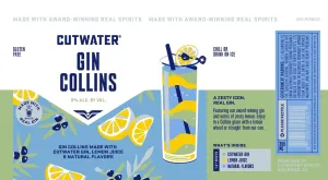 Cutwater Gin Collins Canned Cocktail 4 Pack