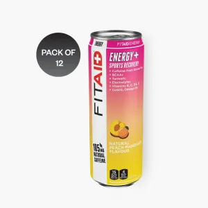FitAid - Energy   Sports Recovery - Peach Mandarin - 12 x 355ml