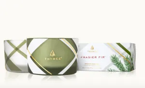 Frosted Plaid Poured Candle Set