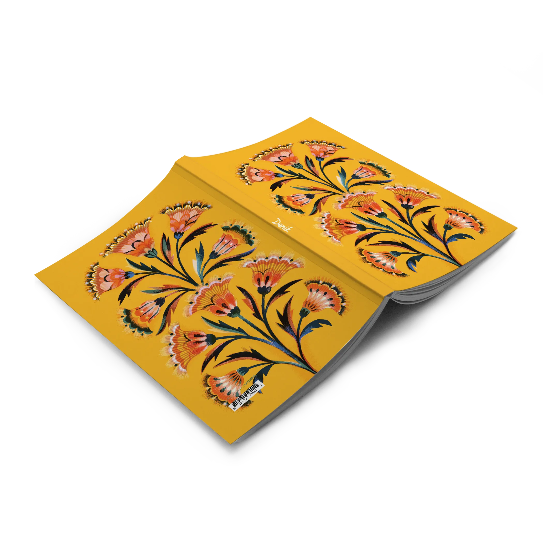 Golden Floral Classic Layflat Journal Notebook