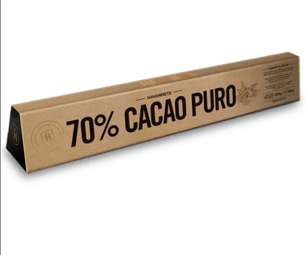 Havannet Puro Cacao 70% Dark Chocolate with Dulce de Leche by Havanna (box of 8)