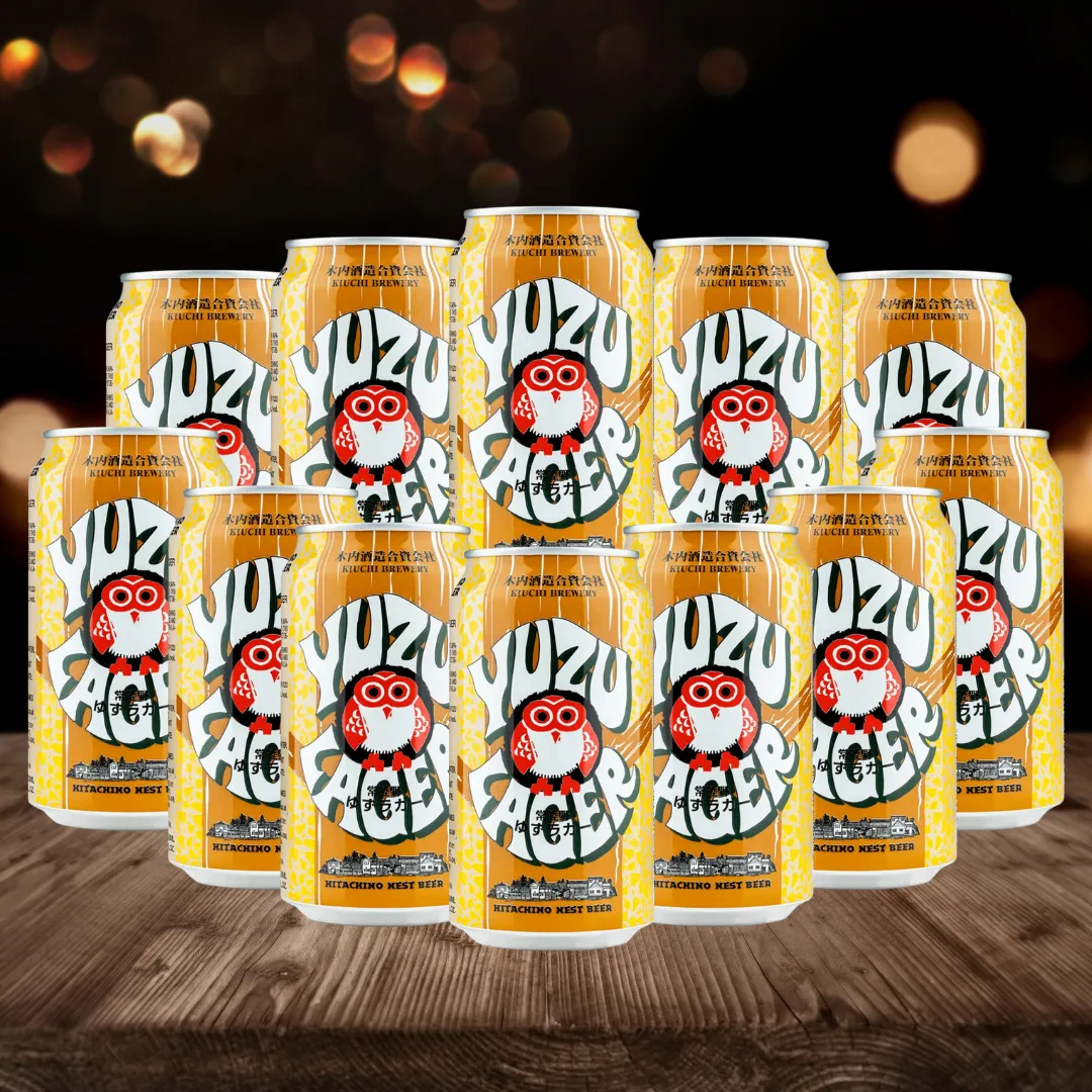 Hitachino Nest Yuzu Lager 330ml Cans - 5.5% ABV (12 Pack)