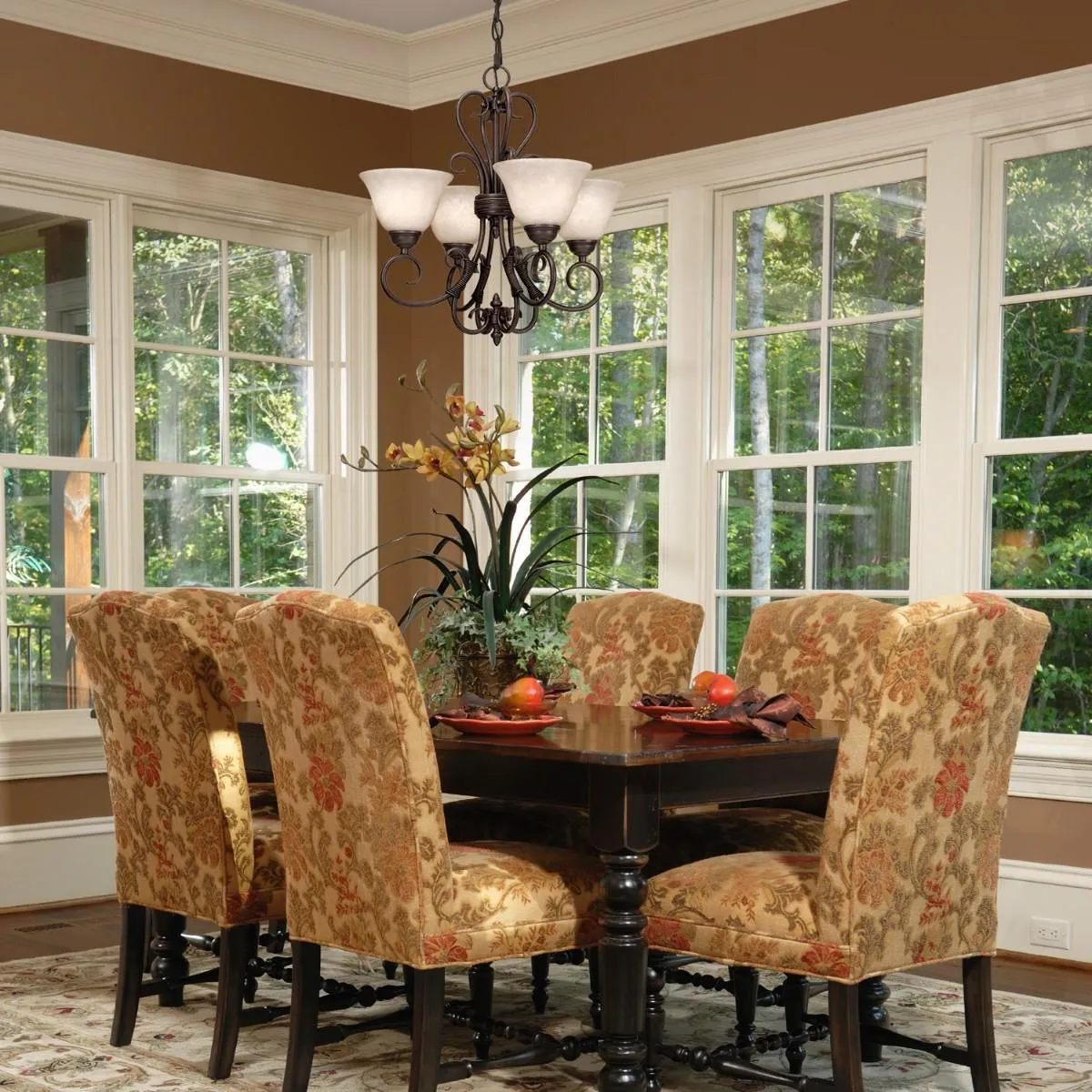 Homestead 4 Lights 19 in. Chandelier Bronze Finish