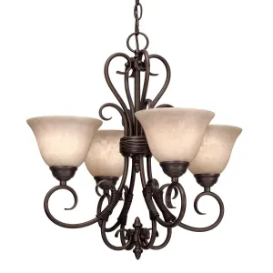 Homestead 4 Lights 19 in. Chandelier Bronze Finish