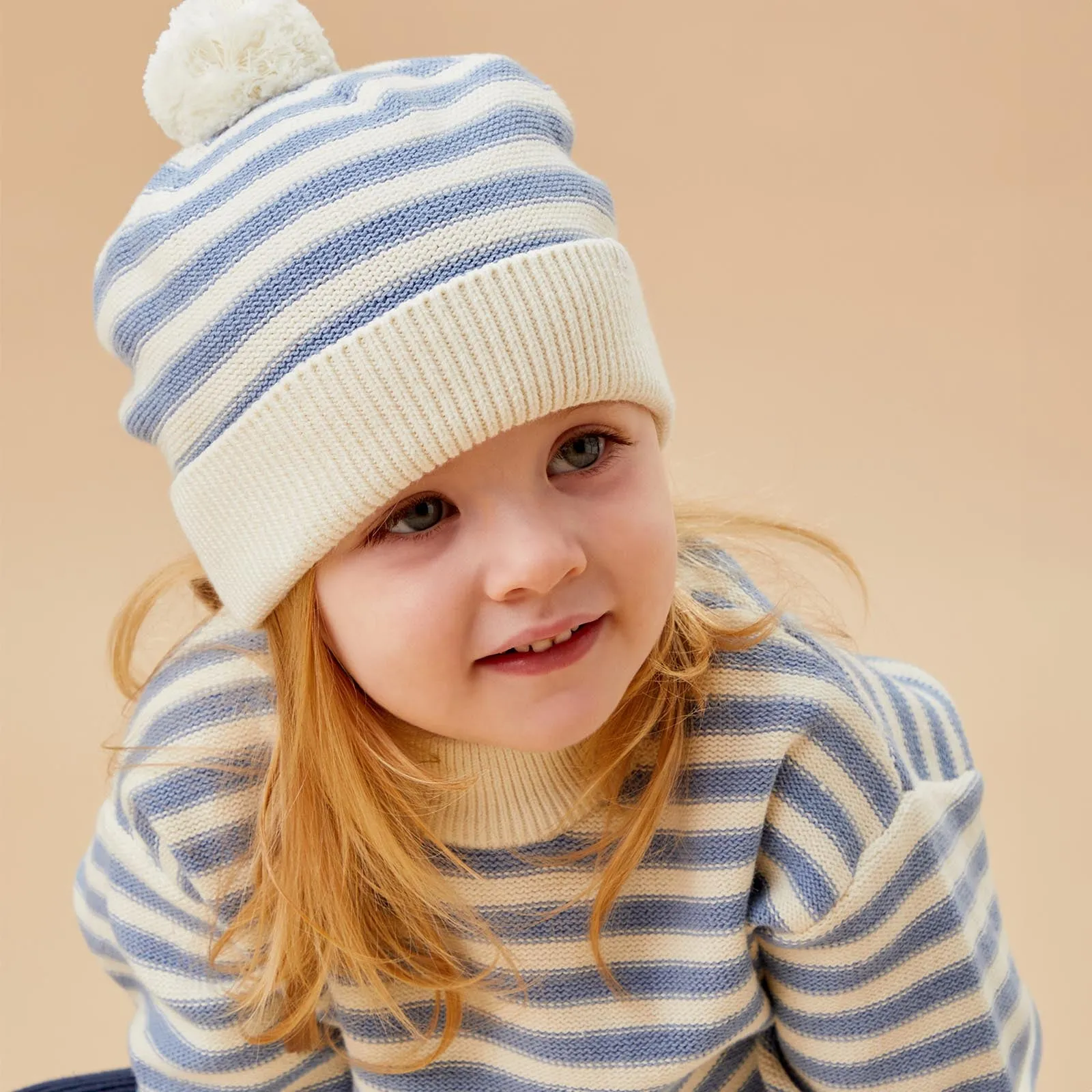Knitted Striped Beanie