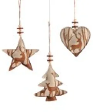 Leather Ornament With Deer Image