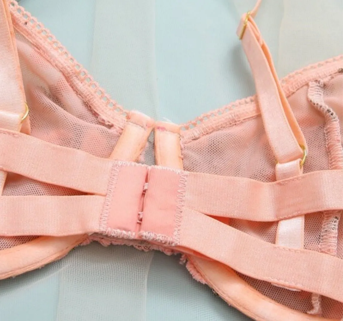 Lingerie Garter Set Embroidered