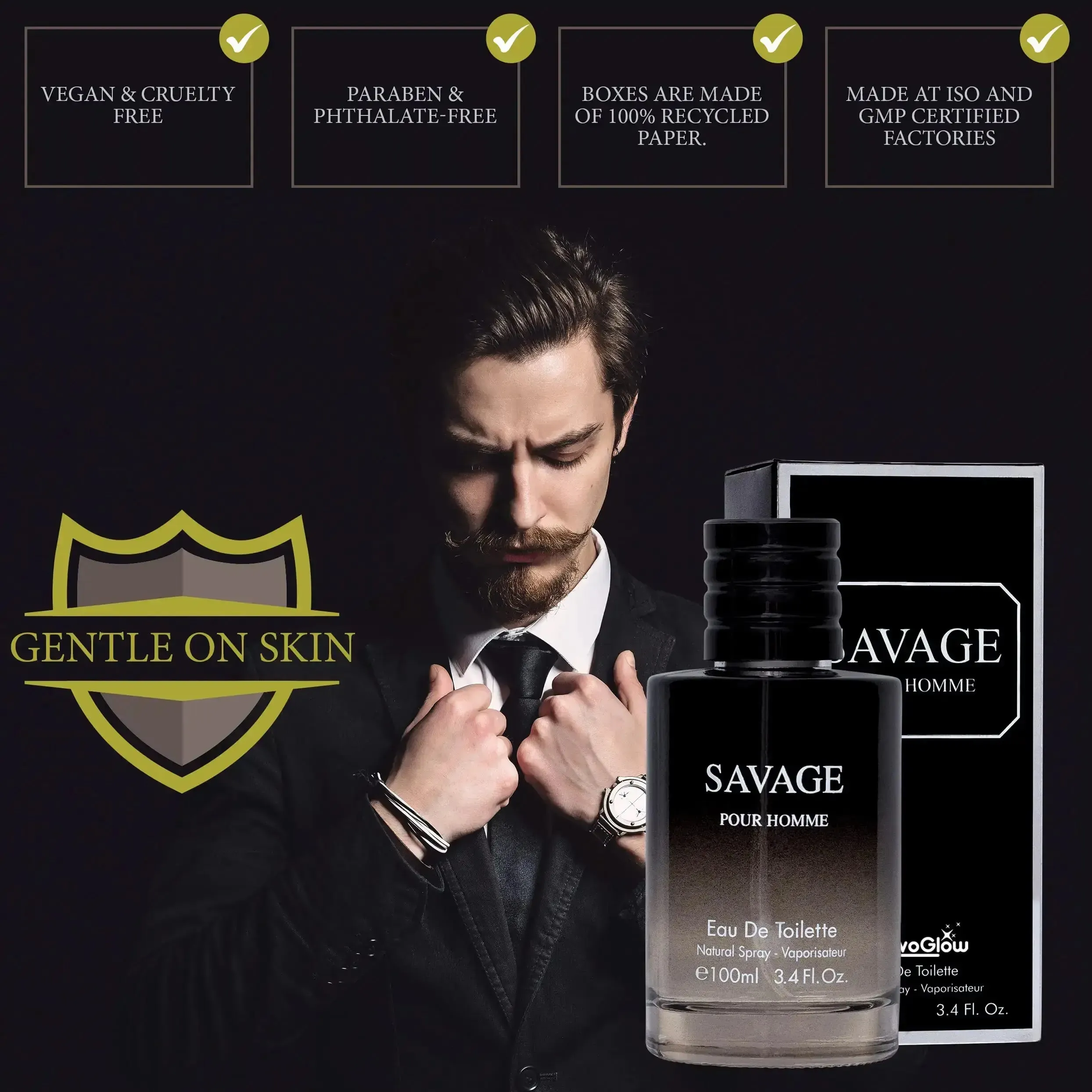 Men's Cologne: Savage 3.4 Oz Eau De Toilette Spray