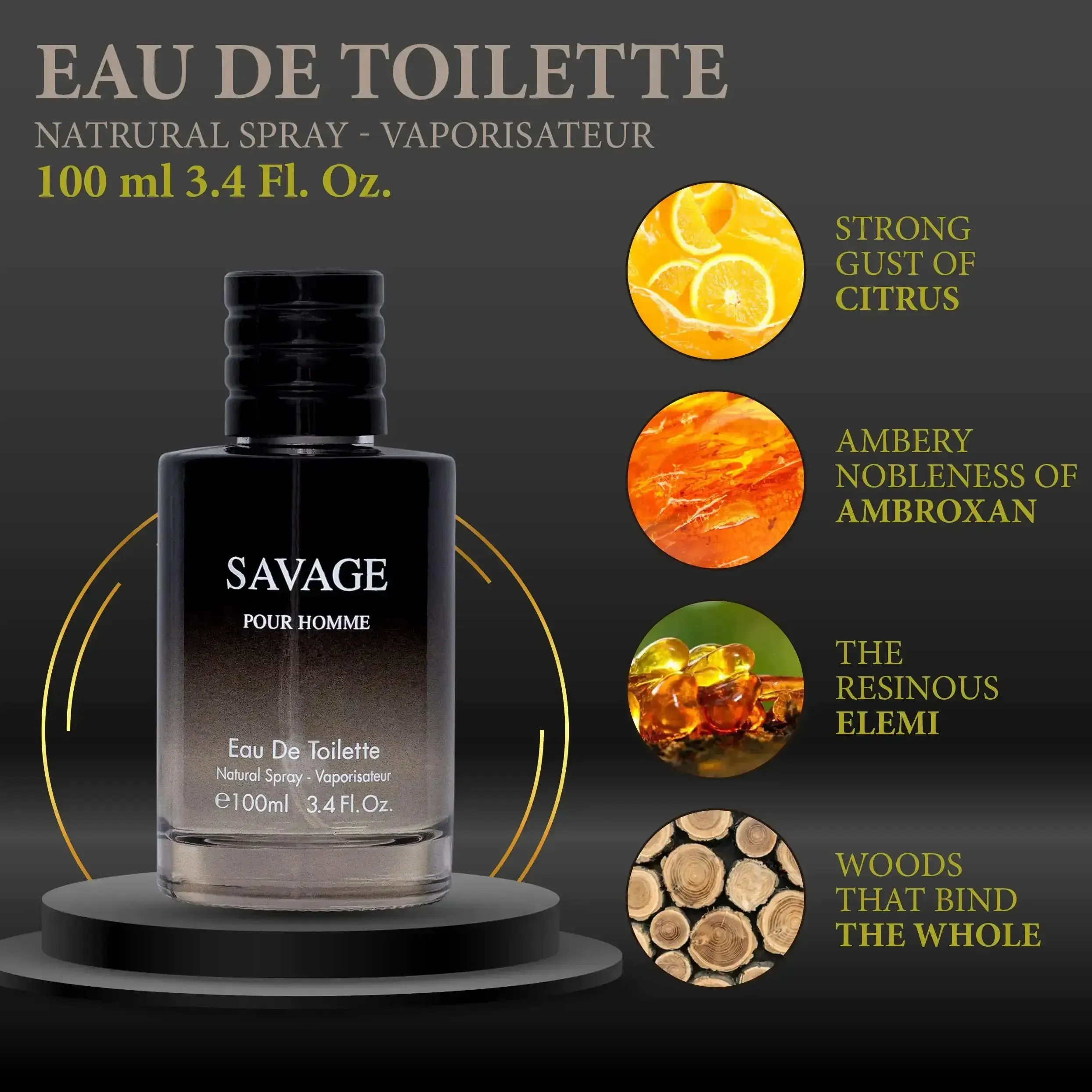 Men's Cologne: Savage 3.4 Oz Eau De Toilette Spray