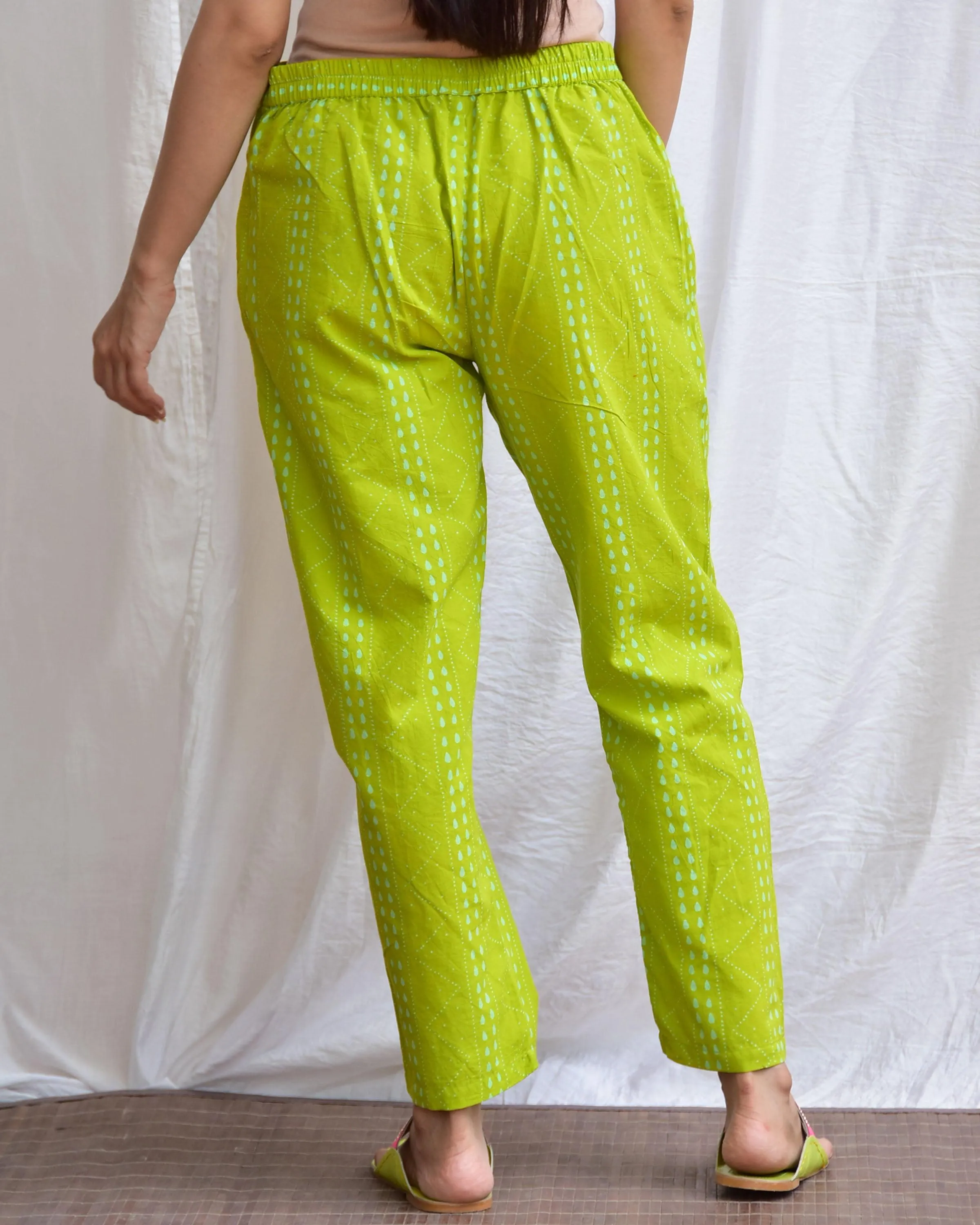 Mossy Meadows Handblockprinted Cotton Kurta Set Of 2-Sor