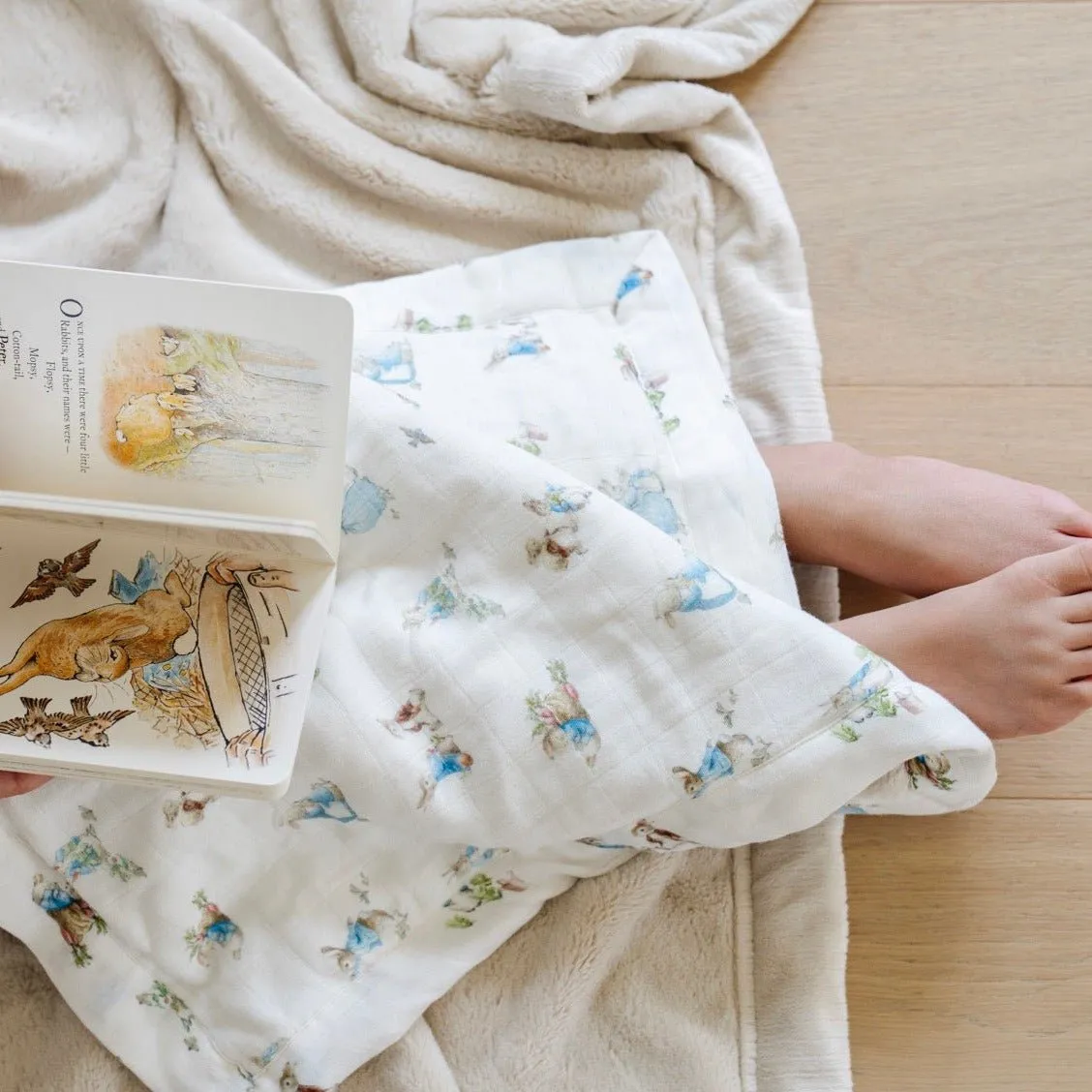 PETER RABBIT™ BAMBOO RAYON MUSLIN/LUSH MINI BLANKETS