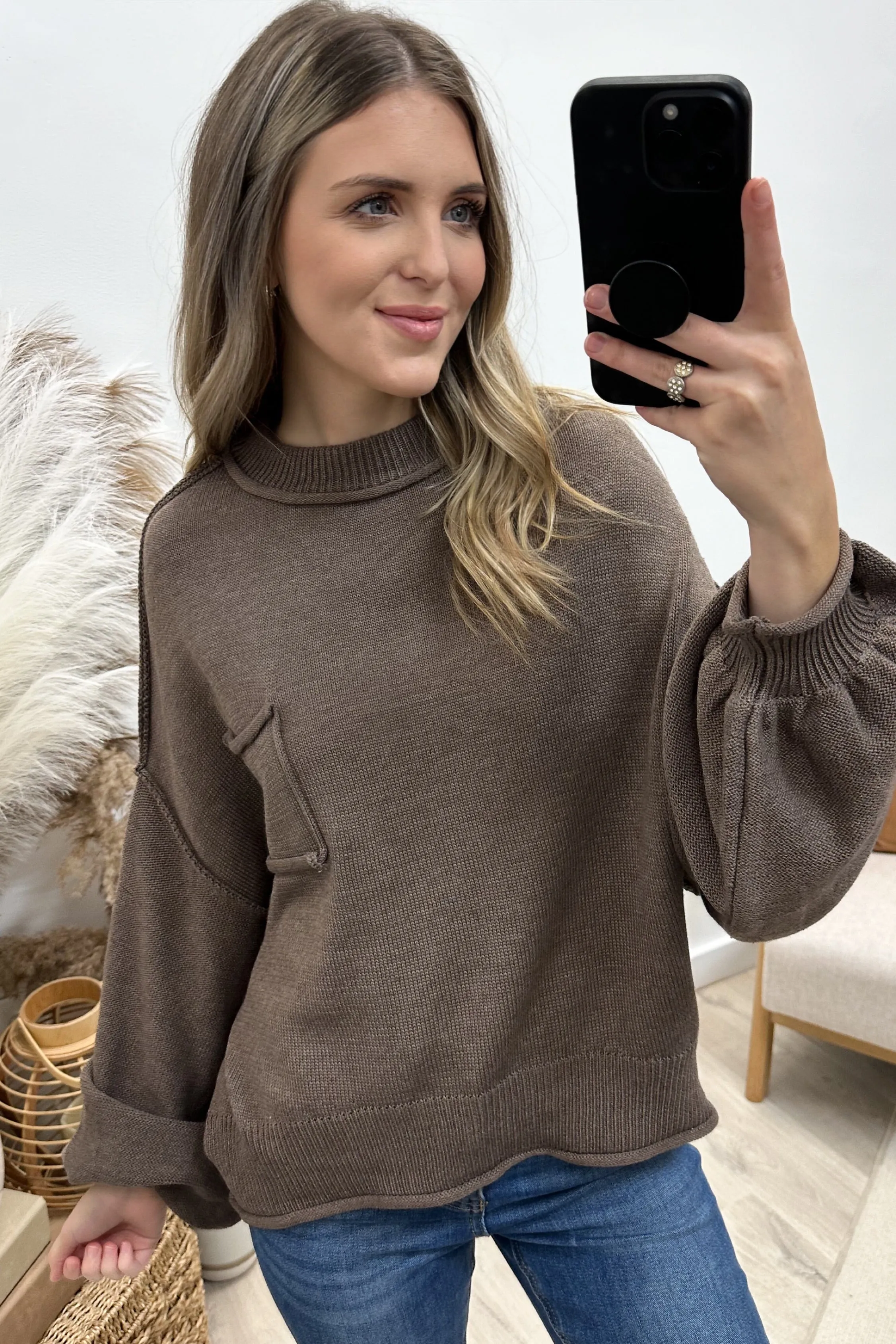 "Careless Whispers" Sweater (Choco Wood)