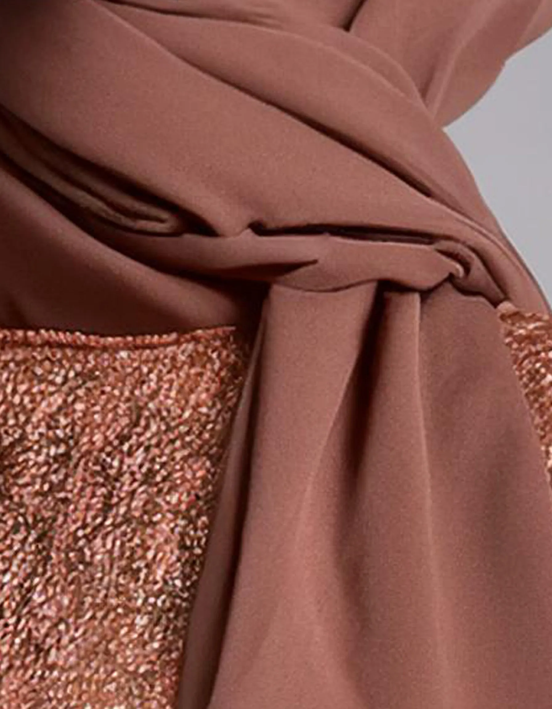 Rust Brown Satin Hijab