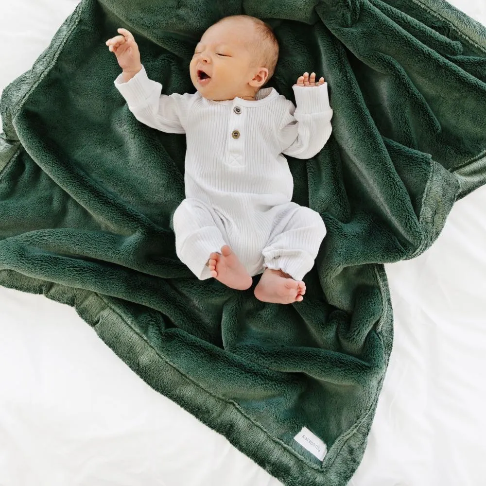 Saranoni Lush Receiving Blanket | Hunter
