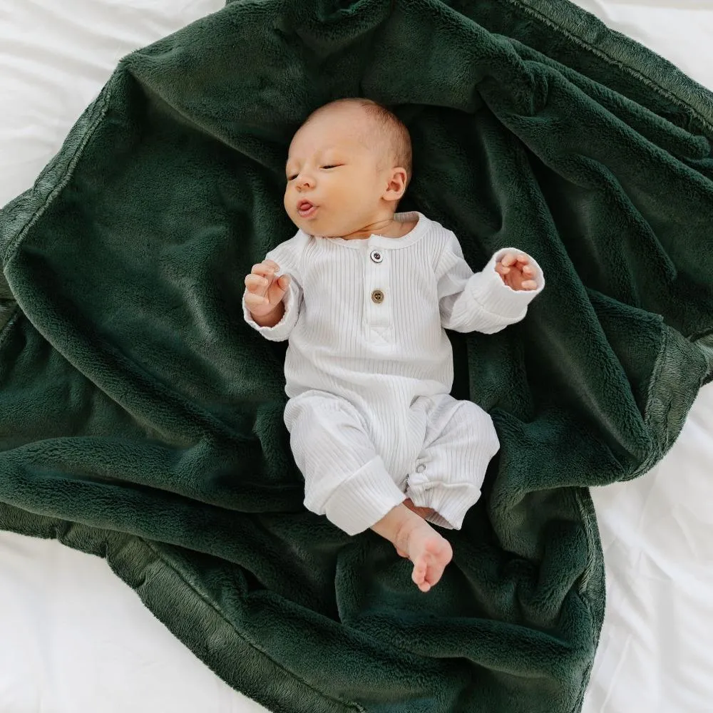 Saranoni Lush Receiving Blanket | Hunter