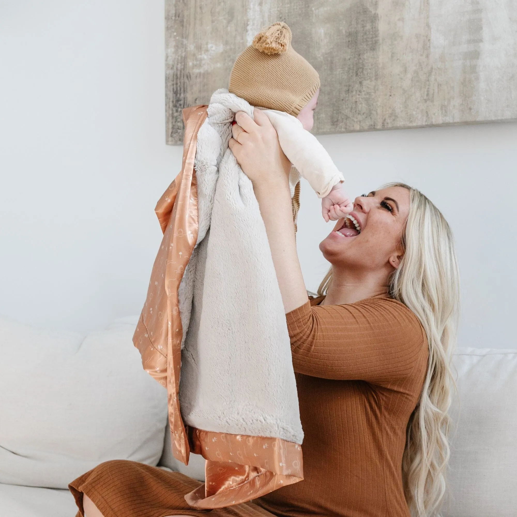SATIN BACK RECEIVING BLANKETS