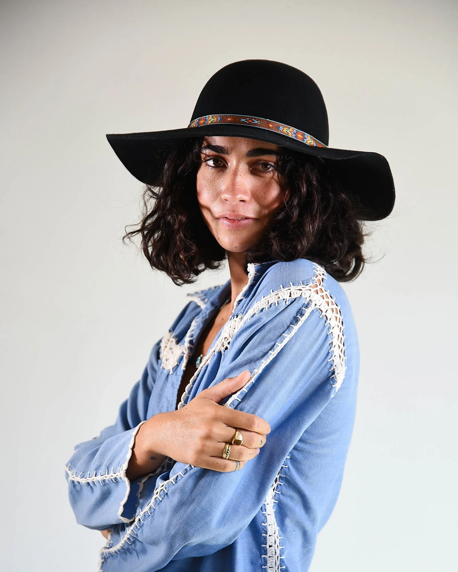 The Little Hippie Floppy Felt Hat - Black